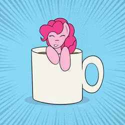 Size: 1600x1600 | Tagged: artist:php47, coffee, coffee mug, derpibooru import, pink horse daily, pinkie found the coffee, pinkie pie, safe, solo