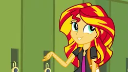 Size: 1001x563 | Tagged: safe, artist:slowlydazzle, derpibooru import, sunset shimmer, equestria girls, alternate universe