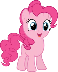 Size: 4809x6000 | Tagged: absurd resolution, artist:slb94, blank flank, cute, derpibooru import, diapinkes, excited, filly, filly pinkie pie, pinkie pie, safe, simple background, transparent background, vector, younger