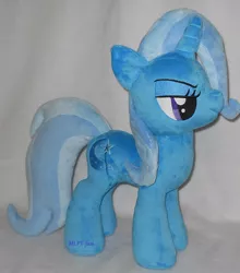 Size: 882x1001 | Tagged: safe, artist:calusariac, derpibooru import, trixie, pony, unicorn, female, irl, mare, photo, plushie, solo