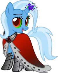 Size: 4301x5408 | Tagged: safe, artist:osipush, derpibooru import, king sombra, trixie, pony, unicorn, absurd resolution, cape, clothes, dark magic, female, heroes of might and magic, inkscape, mare, necromancer, open mouth, ponies of flight and magic, simple background, solo, transparent background, vector, xk-class end-of-the-world scenario