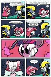 Size: 1050x1575 | Tagged: artist:joeywaggoner, caring for the sick, comic, derpibooru import, diane, oc, oc:spotlight, pinkie clone, pinkie clone debate, safe, the clone that got away, twilight sparkle