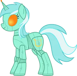 Size: 600x588 | Tagged: safe, artist:scribblez, derpibooru import, lyra heartstrings, pony, robot, robot pony, lyrabot, solo