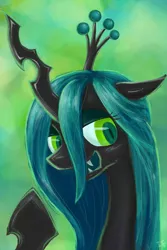Size: 800x1200 | Tagged: artist:ifthemainecoon, changeling, changeling queen, derpibooru import, female, queen chrysalis, safe, solo