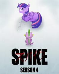 Size: 3000x3772 | Tagged: safe, artist:chiptunebrony, derpibooru import, spike, twilight sparkle, twilight sparkle (alicorn), alicorn, pony, airplanicorn, akira, crack, crossover, japanese, katakana, parody, sitting, text, twilight airlines, walking