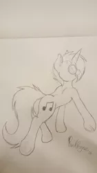 Size: 720x1280 | Tagged: artist:punk-pegasus, derpibooru import, plot, safe, sketch, solo, traditional art, underhoof, vinyl scratch