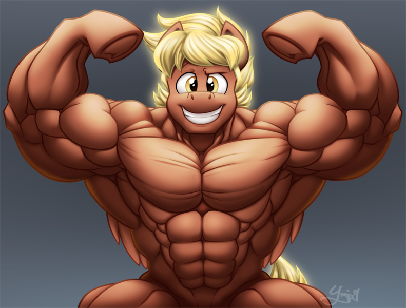 Size: 1139x864 | Tagged: abs, anthro, arm hooves, armpits, artist:ponyanony, derpibooru import, fetish, flexing, male, muscle fetish, muscles, oc, oc:flex, pegasus, solo, solo male, stallion, suggestive, unguligrade anthro, unofficial characters only