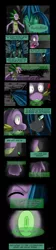 Size: 1280x5680 | Tagged: anthro, artist:fluttershysone, artist:ss2sonic, bad end, comic, derpibooru import, dialogue, fight, kissing, mind control, plot, queen chrysalis, scratches, spike, suggestive, tattered