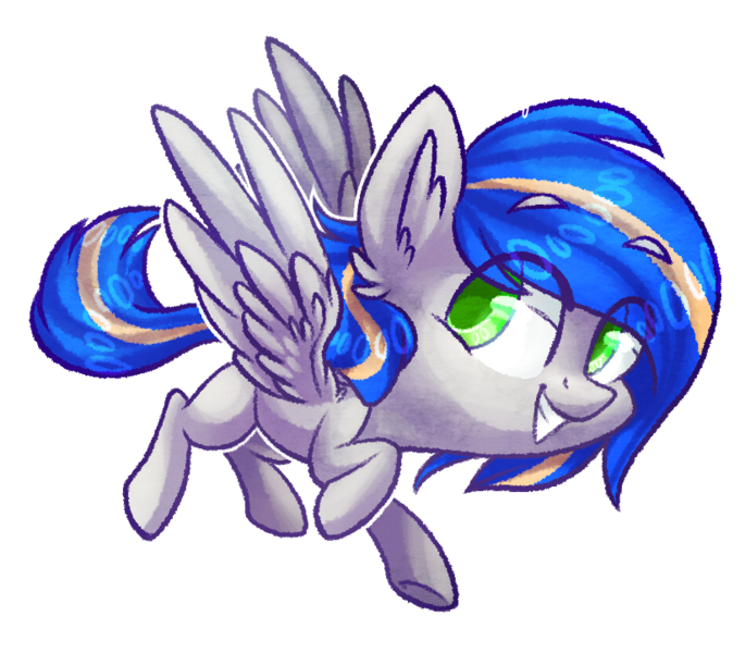 Size: 824x722 | Tagged: safe, artist:spacechickennerd, derpibooru import, oc, oc:lunar streak, unofficial characters only, pegasus, pony, solo