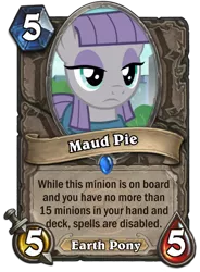 Size: 400x543 | Tagged: safe, derpibooru import, screencap, maud pie, pony, card, hearthstone, meta, solo, warcraft, world of warcraft