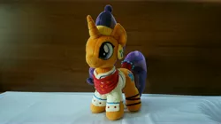 Size: 5456x3064 | Tagged: artist:egalgay, derpibooru import, handmade, irl, my little pony, photo, plushie, safe, saffron masala, solo, spice up your life, toy