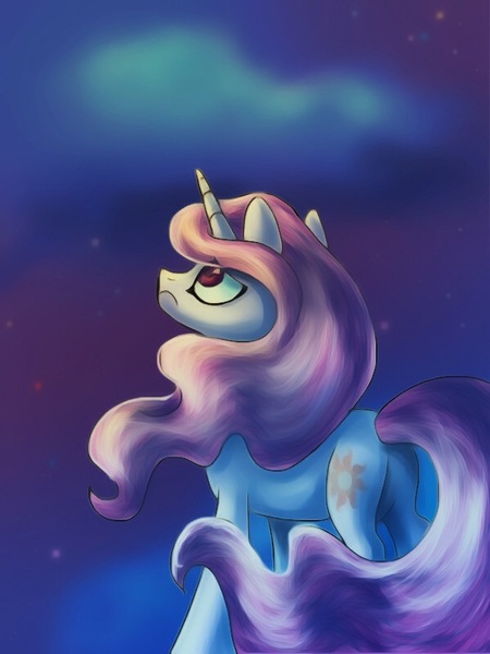 Size: 600x800 | Tagged: artist:veliska, :c, derpibooru import, looking up, plot, princess celestia, safe, solo