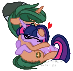 Size: 432x420 | Tagged: safe, artist:flurrypastels-mlp, derpibooru import, sci-twi, timber spruce, twilight sparkle, ponified, unicorn, equestria girls, legend of everfree, cutie mark, equestria girls ponified, female, hilarious in hindsight, male, shipping, straight, timbertwi, unicorn sci-twi, watermark