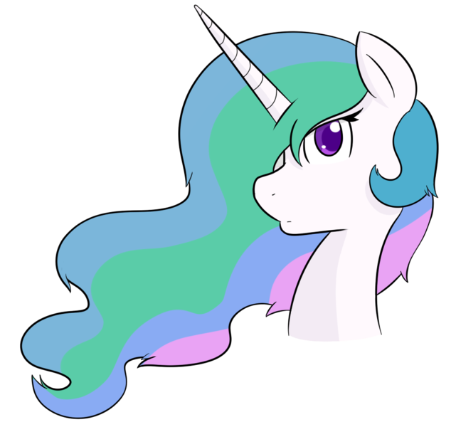 Size: 1000x936 | Tagged: safe, artist:lockheart, derpibooru import, princess celestia, pony, bed hair, female, looking at you, mare, messy mane, missing accessory, no crown, portrait, simple background, solo, transparent background