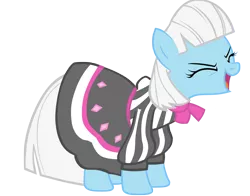 Size: 3000x2356 | Tagged: safe, artist:rattipack, derpibooru import, photo finish, earth pony, pony, eyes closed, female, flutteryay, mare, missing accessory, open mouth, simple background, solo, transparent background, vector, yay