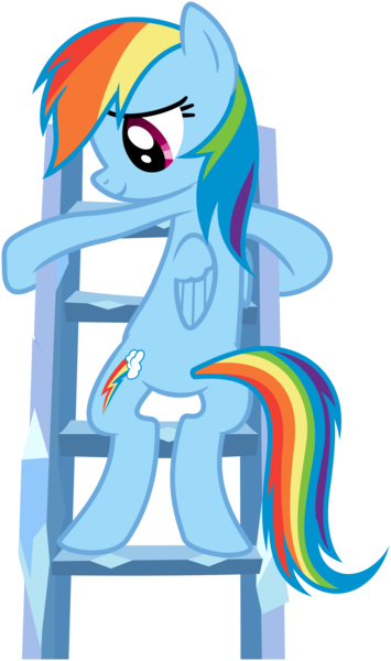 Size: 5223x8819 | Tagged: absurd resolution, artist:flutterguy317, derpibooru import, ladder, rainbow dash, safe, simple background, solo, .svg available, the crystal empire, transparent background, vector