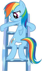 Size: 5223x8819 | Tagged: absurd resolution, artist:flutterguy317, derpibooru import, ladder, rainbow dash, safe, simple background, solo, .svg available, the crystal empire, transparent background, vector