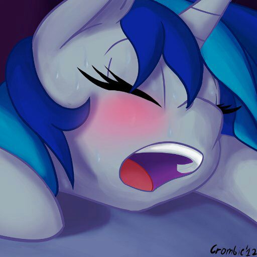 Size: 512x512 | Tagged: ahegao, artist:crombiettw, blushing, derpibooru import, edit, editor:anonymous, face, female, moan, moaning, mouth, open mouth, profile picture, solo, solo female, suggestive, vinyl scratch