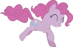 Size: 6680x4320 | Tagged: safe, artist:iknowpony, derpibooru import, pinkie pie, earth pony, pony, .svg available, absurd resolution, cutie mark, eyes closed, female, grin, hooves, mare, running, simple background, smiling, solo, transparent background, vector