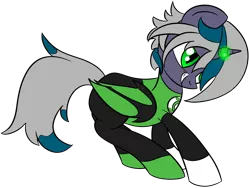 Size: 3325x2500 | Tagged: safe, artist:datapony, derpibooru import, oc, oc:elizabat stormfeather, unofficial characters only, alicorn, bat pony, bat pony alicorn, pony, clothes, cosplay, costume, crossover, dc comics, green lantern, green lantern (comic), green lantern corps, green lantern ring, horn ring, solo