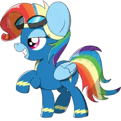 Size: 1123x1121 | Tagged: artist:pastelhorses, clothes, derpibooru import, newbie dash, rainbow dash, rainbow fash, safe, solo, wonderbolts uniform