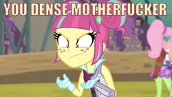 Size: 1280x720 | Tagged: safe, derpibooru import, sour sweet, equestria girls, friendship games, gunshow, meme, vulgar, you dense motherfucker