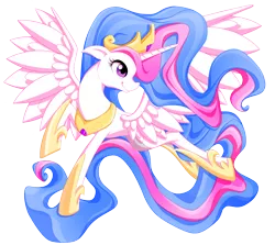 Size: 1400x1250 | Tagged: safe, artist:ekveviron, derpibooru import, princess celestia, pony, fan series, female, guardians of harmony, mare, simple background, solo, spread wings, toy, toy interpretation, transparent background