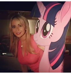 Size: 640x656 | Tagged: alicorn, cardboard twilight, derpibooru import, human, irl, irl human, movie designs, my little pony: the movie, photo, safe, tara strong, twilight sparkle, twilight sparkle (alicorn)