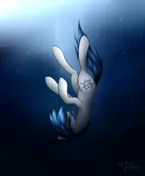 Size: 1584x1919 | Tagged: semi-grimdark, artist:puggie, derpibooru import, oc, oc:rena heartstep, unofficial characters only, earth pony, pony, crying, darkness, depressed, depression, falling, sad, solo, stars, tears of pain