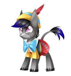 Size: 864x925 | Tagged: artist:scarlet-spectrum, clothes, cosplay, costume, cute, derpibooru import, donkey, nightmare night, oc, oc:tara, pinocchio, safe, simple background, solo, transparent background, unofficial characters only