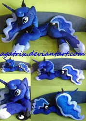 Size: 1024x1437 | Tagged: artist:agatrix, derpibooru import, irl, life size, photo, plushie, princess luna, prone, safe, solo