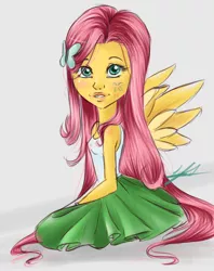 Size: 900x1134 | Tagged: safe, artist:xmasqueradexjadex, derpibooru import, fluttershy, equestria girls, humanized, solo, winged humanization