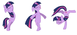 Size: 8000x3600 | Tagged: safe, artist:yanoda, derpibooru import, twilight sparkle, pony, unicorn, the crystal empire, ballet, dancing, eyes closed, female, mare, multeity, pose, simple background, solo, transparent background, unicorn twilight, vector