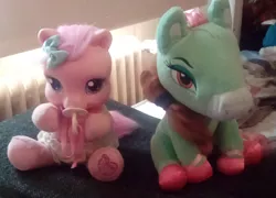 Size: 1996x1440 | Tagged: bratz, bratz ponyz, derpibooru import, g3.5, hasbro, irl, newborn cuties, photo, pinkie pie, plushie, safe