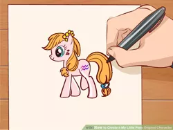 Size: 728x546 | Tagged: derpibooru import, drawing, not applejack, oc, oc:shieme, safe, solo, unofficial characters only, wikihow