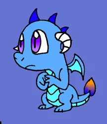 Size: 419x485 | Tagged: artist:cmara, baby dragon, derpibooru import, dragon, oc, offspring, paint tool sai, parent:garble, parent:princess ember, parents:emble, safe, simple background, solo, unnamed oc, unofficial characters only