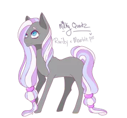 Size: 3233x3000 | Tagged: safe, artist:kittii-kat, derpibooru import, oc, oc:milky quartz, unofficial characters only, magical lesbian spawn, offspring, parent:marble pie, parent:rarity, solo