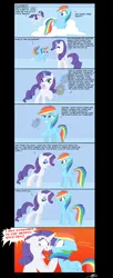 Size: 2480x6106 | Tagged: angry, artist:thex-plotion, cherrychanga, comic, derpibooru import, rainbow dash, rarity, safe