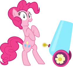 Size: 5000x4591 | Tagged: absurd resolution, artist:mrcbleck, derpibooru import, party cannon, pinkie pie, safe, simple background, transparent background, vector