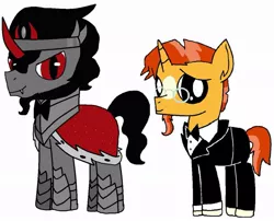 Size: 995x803 | Tagged: artist:thefanficfanpony, derpibooru import, formal, gay, king sombra, male, safe, shipping, somburst, sunburst