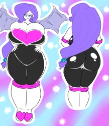 Size: 1300x1495 | Tagged: alternate costumes, artist:flyxthunder, bedroom eyes, big breasts, breasts, busty rarity, cleavage, clothes, cosplay, costume, crossover, derpibooru import, female, huge breasts, impossibly large breasts, outfit, rarity, rouge the bat, sonic the hedgehog (series), suggestive, the ass was fat, wide hips
