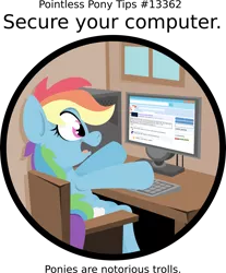 Size: 3367x4076 | Tagged: absurd resolution, artist:jittery-the-dragon, computer, copypasta, dead source, derpibooru import, meme, navy seal copypasta, pointless pony tips, rainbow dash, reddit, /r/mylittlepony, safe, solo, vulgar