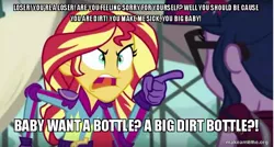 Size: 800x429 | Tagged: safe, derpibooru import, edit, edited screencap, screencap, sci-twi, sunset shimmer, twilight sparkle, equestria girls, friendship games, caption, image macro, king of the hill, meme, quote, sunset yells at twilight