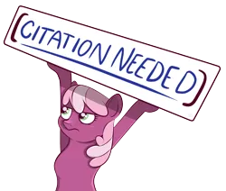 Size: 2222x1888 | Tagged: safe, artist:xchan, derpibooru import, cheerilee, pony, bipedal, citation needed, frown, reaction image, sign, simple background, solo, transparent background, wikipedia, xkcd