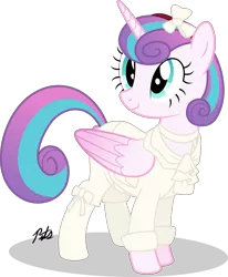 Size: 1280x1556 | Tagged: safe, artist:camo-pony, derpibooru import, princess flurry heart, alicorn, pony, clothes, crossover, dishonored, emily kaldwin, female, filly, older, reference, simple background, transparent background, vector