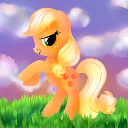 Size: 3000x3000 | Tagged: applejack, artist:coralcloud, derpibooru import, safe, solo