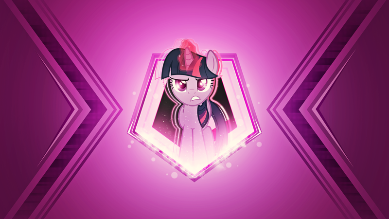 Size: 1920x1080 | Tagged: safe, artist:divideddemensions, artist:reginault, derpibooru import, twilight sparkle, pony, unicorn, glowing horn, magic, solo, unicorn twilight, vector, wallpaper