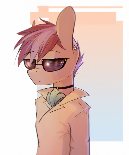 Size: 1000x1200 | Tagged: artist:asianpony, clothes, derpibooru import, glasses, jewelry, necklace, oc, oc:lino, safe, solo, unofficial characters only