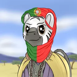 Size: 1000x1000 | Tagged: age of empires, age of empires ii, age of empires ii the african kingdoms, artist:gamesadict, derpibooru import, edit, flag of portugal, /int/, meme, /pol/, ponified, portugal, safe, solo, t. alberto barbosa, video game, we wuz kings, zebra