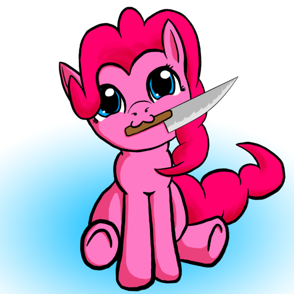 Size: 1000x1000 | Tagged: :3, artist:captainggkitten, derpibooru import, knife, pinkie pie, safe, solo